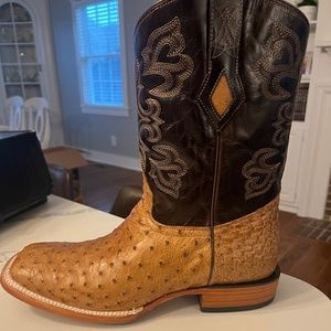 Men’s exotic ostrich boots